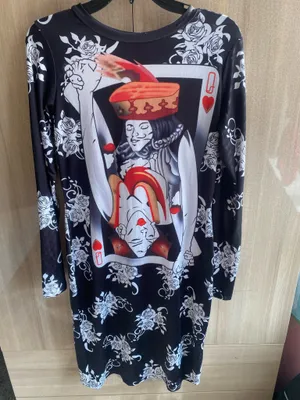 Size Large Queen of hearts dress thumbnail 7