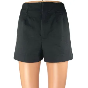 Zara Women's Black High Waisted Wide Leg Zipper Pockets Mini Shorts Size XS thumbnail 2
