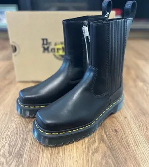 DR MARTENS Amaayah Lo black leather zippered boots shoes women’s 7 new thumbnail 1