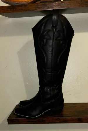 Knee highs black cowboy boots target brand thumbnail 1