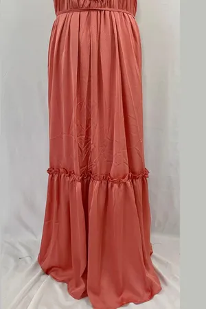 New One One Six Open Back High Neck Sleeveless Tiered Maxi Dress Clay Size Large thumbnail 12