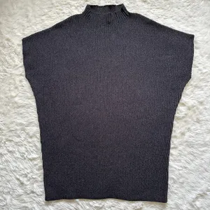 Free People FP Beach Dress Mango Sweater Mini Oversized Ribbed Knit Black M thumbnail 5