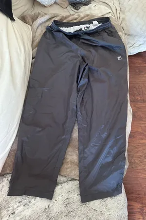 Fila grey loose fit wide leg baggy unisex joggers thumbnail 1