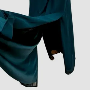 NWT Lulus Chiffon Sleeveless Highneck Key Hole Back Side Slit Maxi Dress M Green thumbnail 9