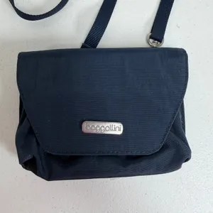 Baggallini Pacific Petite Crossbody Bag Navy Nylon Travel Belt Bag Adjustable thumbnail 4