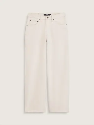 NWT VANS Check-5 Low Rise Extra Baggy Jeans In Ecru SZ-30 thumbnail 5