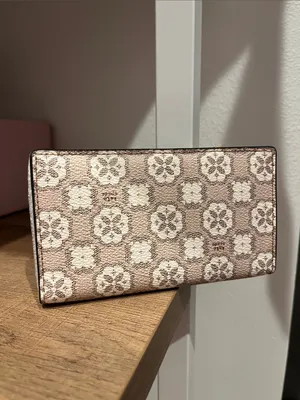 Kate Spade Spade Flower Monogram Coated Canvas Small Bifold Wallet Natural Multi thumbnail 3