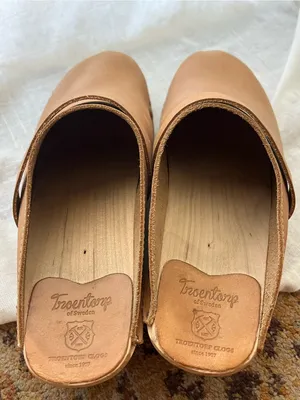 Troentorp Of Sweden• Brown Leather Clogs• Sz 38 thumbnail 4