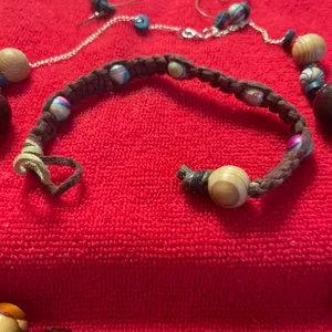Boho beaded necklace set Brown thumbnail 2