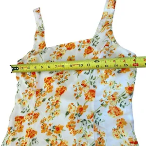 Lulus Day Date Tie Back White Orange Floral Mini Dress Womens Size Large New thumbnail 14