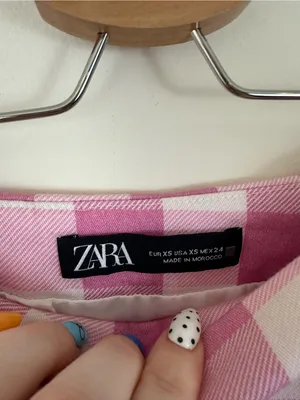 Zara Pink and White Pleated Mini Skirt Skort Size XS Women's thumbnail 3