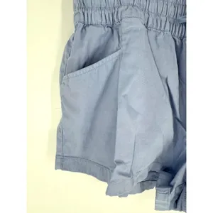 Aerie Womens XL Periwinkle Blue Smocked Drawstring Cotton Lounge Shorts‎ Pockets thumbnail 2