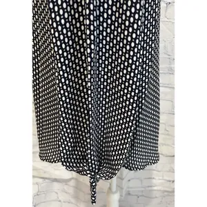 Ann Taylor Factory Top Black & White Polka Dot Long Sleeve Blouse Size Medium thumbnail 4