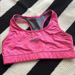 Nike Women's Pro Classic Vibrant Pink Sports Bra thumbnail 1
