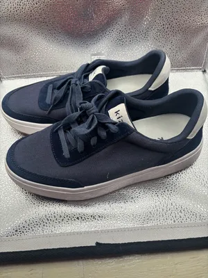Kizik Prague Dusk Blue Canvas Sneakers Unisex M 6/ W 7.5 Slip On Hands Free Shoe thumbnail 3