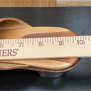 FRYE Boots Cognac Cheryl Triple Ring Clog Mules Size 8.5M thumbnail 10