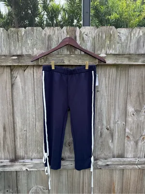 Free People Navy Capris with White Side Stripes thumbnail 4