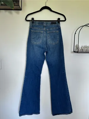 AG Adriano Goldschmied Madi High Rise Flare Denim Blue Jeans Size 26 thumbnail 2