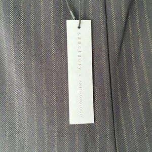 Anthropologie‎ Sanctuary sz L black pin stripped dress pants thumbnail 6