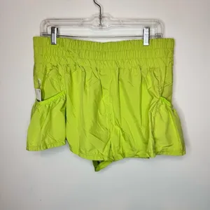Free People FP Movement Women's Size Large High Rise Smocked Brief Lined Shorts thumbnail 4