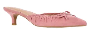TIME and TRU Womens Kitten Heel Slip On Shoes Size 11 Pink Faux Suede New thumbnail 1
