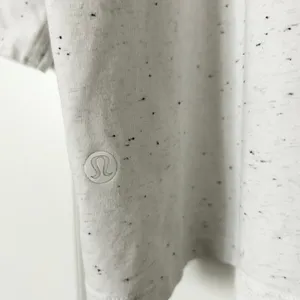 Lululemon LA 3/4 Sleeve Crewneck Shirt Pima Cotton Confetti White Size 12 thumbnail 4