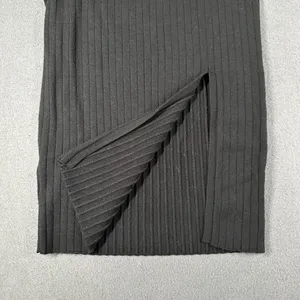 Abercrombie Fitch Womens S Black A-Line Pull‎ On Viscose Skirt Front Split thumbnail 2
