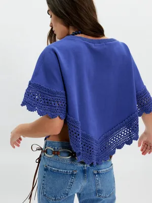 Free People Rae Crochet Sweater thumbnail 2
