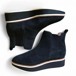Antonio Melani Women's Black Suede Platform Chelsea Booties 7M thumbnail 7