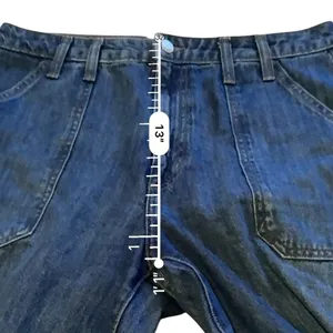Universal Threads High Rise Wide Leg Jeans Womens 10‎ Long Medium Wash Utility thumbnail 11