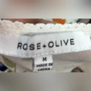 Rose & Olive M Boho Floral Print Ruffle Sleeve Crop Top thumbnail 5