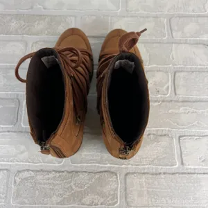 Merrell‎ Boots Womens 8 Brown Leather Strappy Lace Up Back Zip Outdoor Shiloh II thumbnail 5