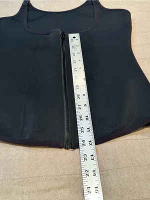 Black Shapewear Tank with Front Zipper Size XXL thumbnail 4