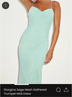 Lulus Sage Trumpet Midi Dress thumbnail 2
