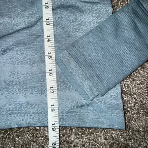 Lululemon Half Zip Hoodie Women Small Blue Grey Excellent Seamless‎ Activewear thumbnail 4
