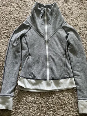 lululemon athletica Gray Full-Zip Bomber Jacket thumbnail 1