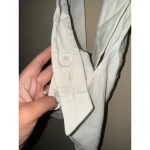 Abercrombie‎ & Fitch Cream Linen Cross Back Tailored Vest S Minimalist thumbnail 4