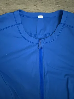 Lululemon Flash Forward Half Zip Cerulean Blue Sz 2  thumbnail 7
