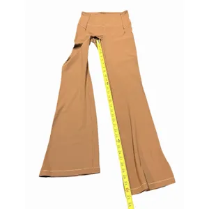 Lululemon Groove Split Hem Flare Mid‎ Rise Pants Women 6 Lt Brown Nulu LW5ENGS thumbnail 8