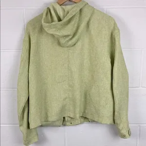 Avec Les Filles Light Green Utility Lightweight Tweed Jacket Preppy NWT Size XL thumbnail 4
