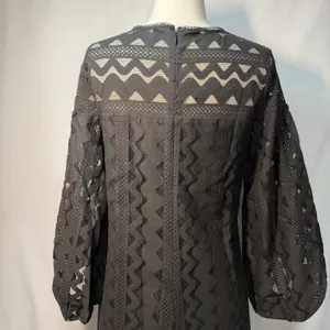 Laundry by Shelli Segal black lace long-sleeve mini Dress SIZE 4 thumbnail 3