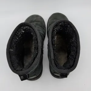 UGG Classic Mini‎ II Black Suede Sheepskin Boots 1016222 Womens Size 9 thumbnail 6