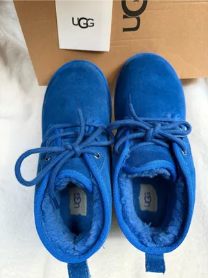 UGG Neumel Women’s Short Suede Boots Cobalt Blue Size 9 thumbnail 3