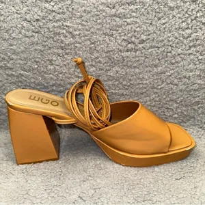 Ego Women's Shoes Beige Size 9 Faux Leather Dreamer Block Heel Ankle Tie Sandals thumbnail 11