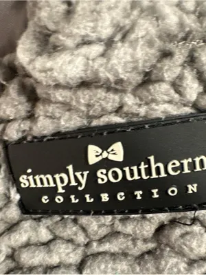 P285. Simply Southern Gray Sherpa 1/4 Zip-Up Pullover thumbnail 6