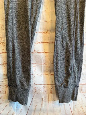 Zella Med Heather Gray Performance Jogger Pants zip pockets wide waistband cozy thumbnail 3