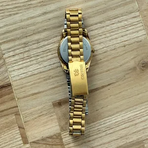 Seiko SQ Presidential Gold Plated Ladies Watch Gold Dial Hands Markers Day Date thumbnail 13