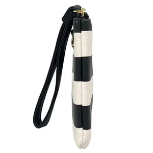 Betsey Johnson Signature Black & White Striped Luv Betsey Crossbody Wristlet thumbnail 4