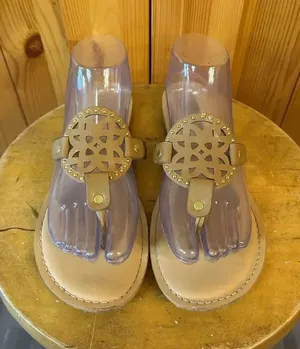 DV Dolce Vita Sandals Womens 10 Gionna Slip On Sandals Brown Faux Leather thumbnail 1