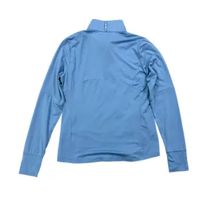 RLX Ralph Lauren Womens Blue Quarter Zip Pullover Golf Top Thumbholes M thumbnail 2
